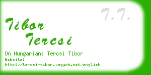 tibor tercsi business card